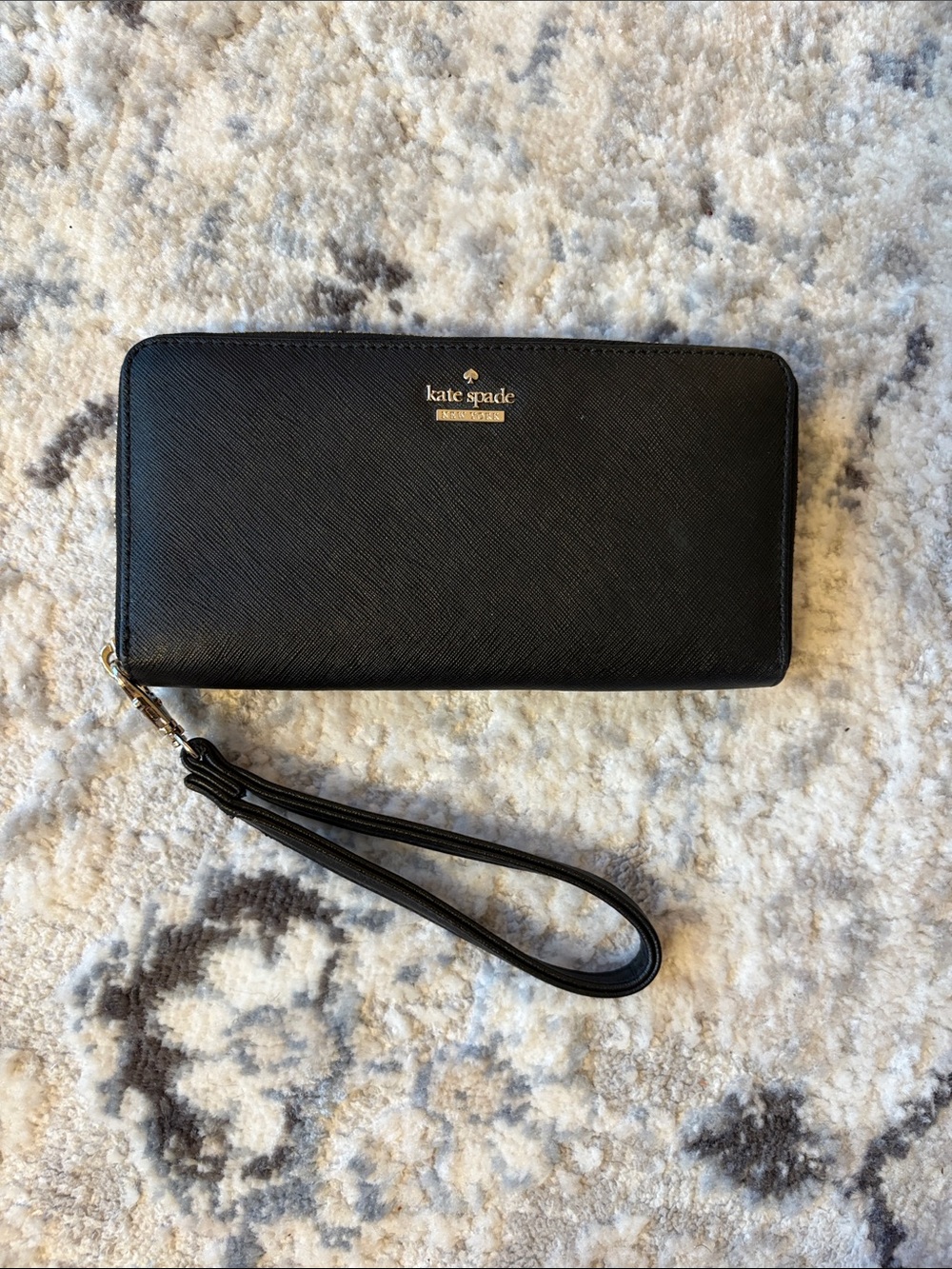 Kate Spade Black Zip Wristlet Wallet